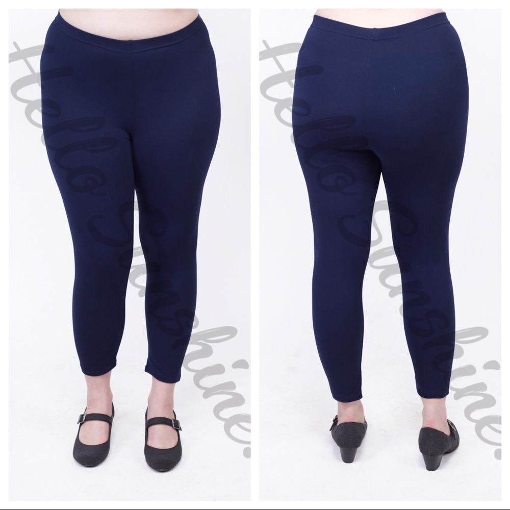 ONE SIZE NAVY Cropped leggings
